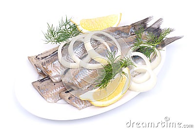 Fresh young herring Stock Photo