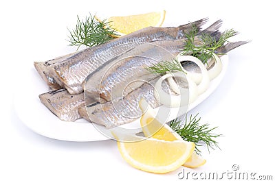 Fresh young herring Stock Photo