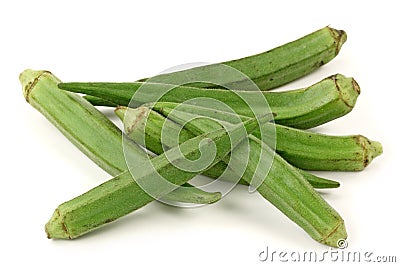 Fresh young okra Stock Photo