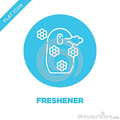 freshener icon vector from smart home collection. Thin line freshener outline icon vector illustration. Linear symbol for use on Vector Illustration