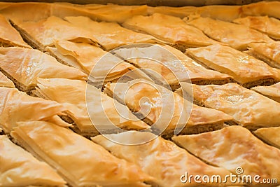 Freshly baked baklava pastry Stock Photo