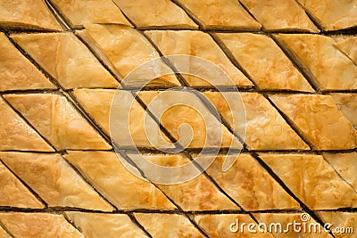 Freshly baked baklava pastry Stock Photo