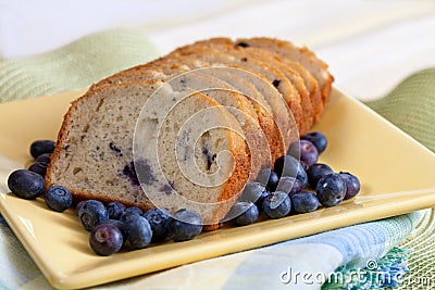 Freshly Baked Blueberry Bread Stock Photo