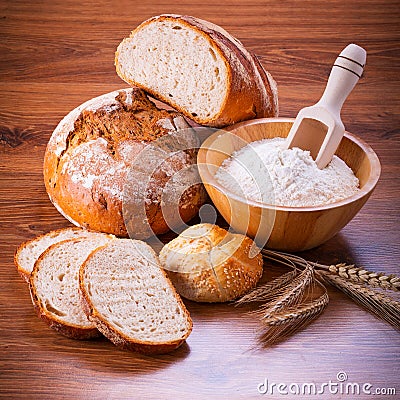 Freshly baked bread Stock Photo