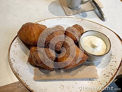 Freshly Baked Cinnamon Sugar Pastry Stock Photo