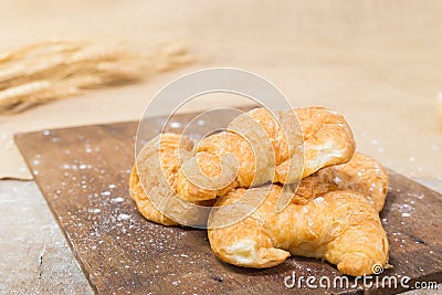 Freshly baked croissants Stock Photo