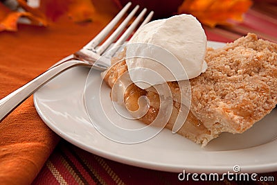 Freshly Baked Dutch Apple Pie Stock Photo