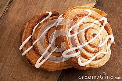 Freshly baked flaky Danish pastries Stock Photo