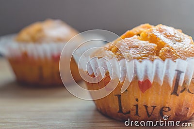 Freshly baked muffins Stock Photo