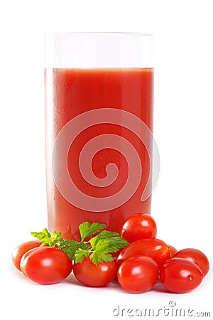 Freshly blended tomato juice Stock Photo