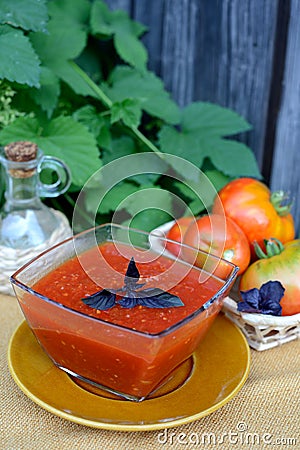 Freshly brewed tomato sauce Stock Photo