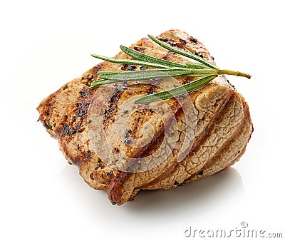 freshly grilled pork fillet steak Stock Photo