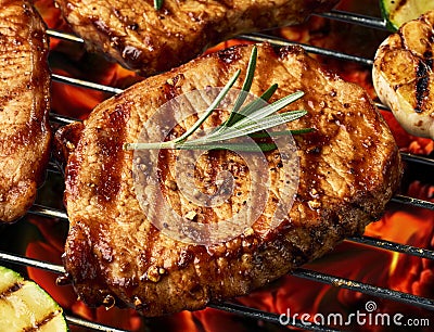 freshly grilled steak Stock Photo