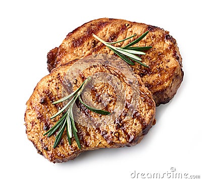 freshly grilled steaks Stock Photo