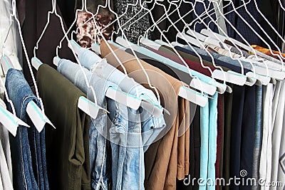 Freshly ironed sport clothes Stock Photo