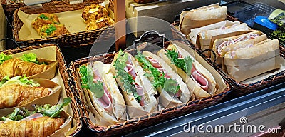 Freshly made sandwiches Stock Photo