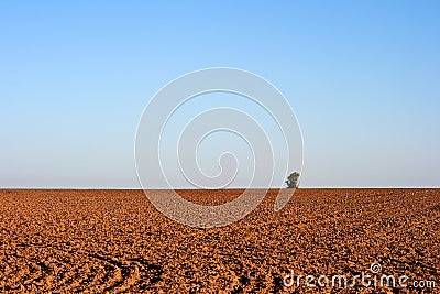 Freshly Plowed Field Stock Photo