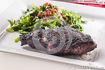 Freshly Seared Ribeye Steak se Stock Photo