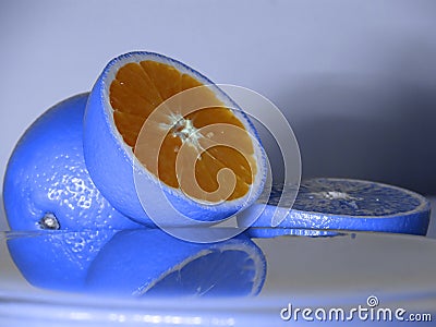 Freshly squeezed orange scenario Stock Photo