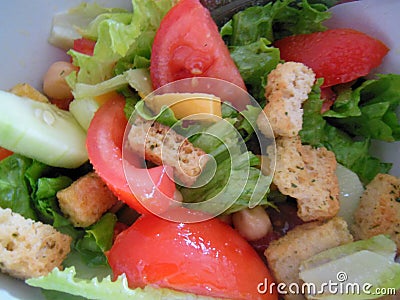 Freshly Tossed Summer Salad Stock Photo