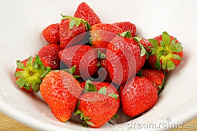 Freshly Washed Strawberries Stock Photo