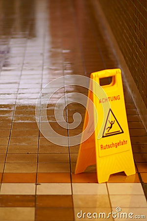 Freshly wiped tunnel floor Stock Photo