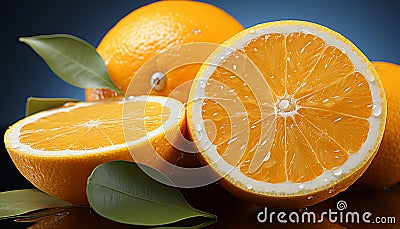 Freshness of citrus fruit, healthy eating, ripe, juicy, vibrant color generated by AI Stock Photo