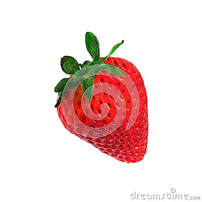 freshness strawberry red color fruit isolated white background Stock Photo