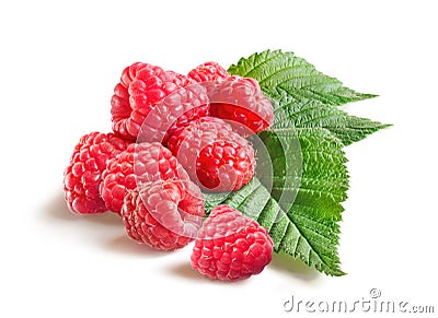 freshraspberry isolated on white background Stock Photo