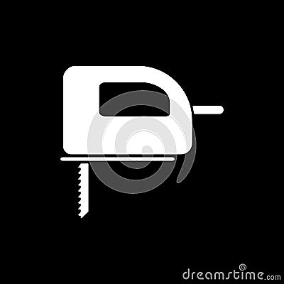 The fretsaw icon. Fretsaw symbol. Flat Cartoon Illustration