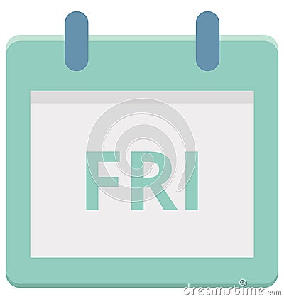 Fri, friday Special Event day Vector icon that can be easily modified or edit. Vector Illustration