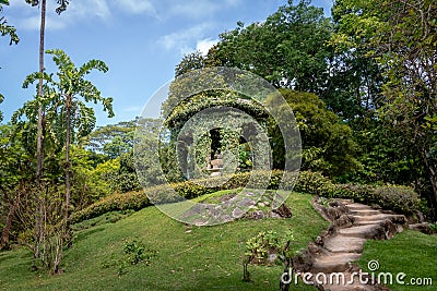 Friar Leandro do Sacramento Memorial in honor of the first director of Jardim Botanico Botanical Garden - Rio de Janeiro, Brazil Editorial Stock Photo