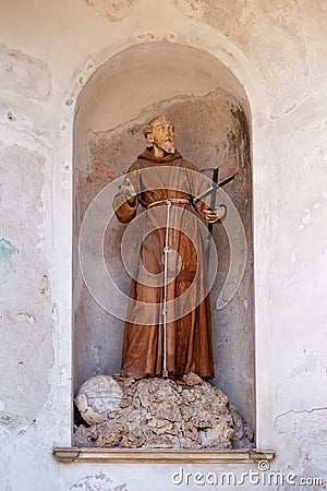 Friar statue Stock Photo