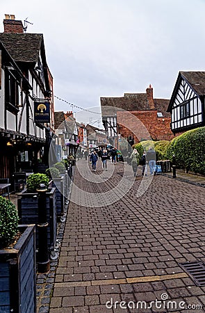 Friar Street in Worcester - United Kingdom Editorial Stock Photo