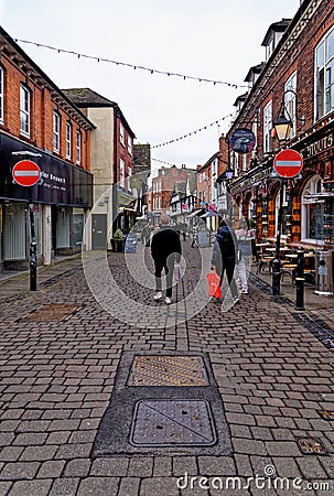 Friar Street in Worcester - United Kingdom Editorial Stock Photo