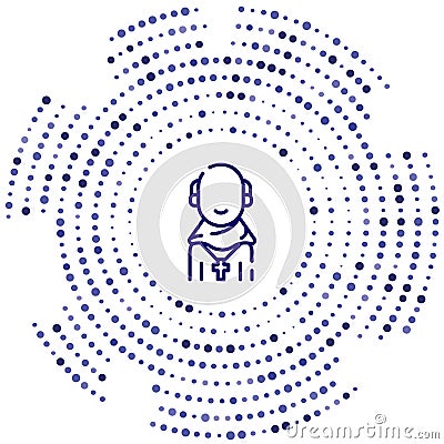 friar vector icon. friar editable stroke. friar linear symbol for use on web and mobile apps, logo, print media. Thin line Vector Illustration