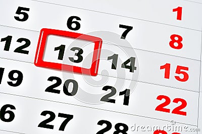 Friday the 13th Stock Photo