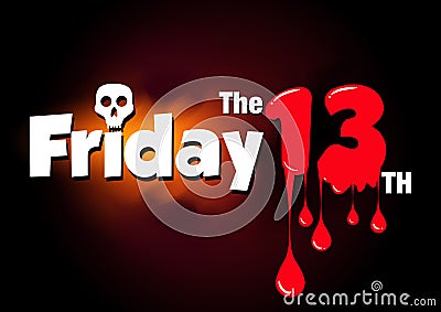 Friday the 13th banner Vector Illustration