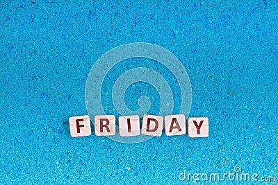 Friday word on stone Stock Photo