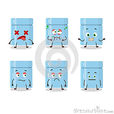 Fridge cartoon in character with nope expression Vector Illustration