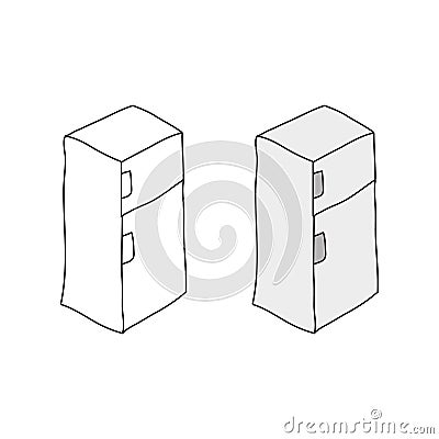 Fridge 6 Vector Illustration