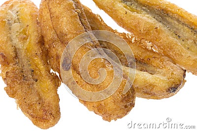 Fried Bananas Isolated Stock Photo