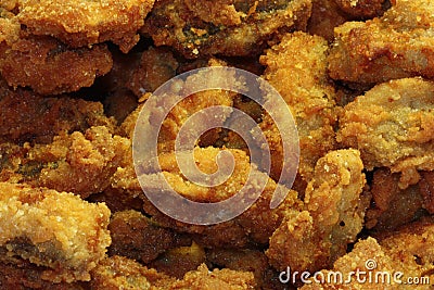 Fried champignons Stock Photo