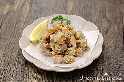 Fried chicken cartilage, Izakaya ( Japanese reasonable restaurant ) Popular Menu Stock Photo