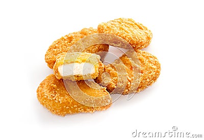 Fried chicken nuggets Stock Photo