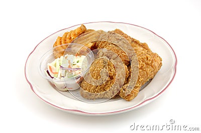 Fried chicken plate Stock Photo