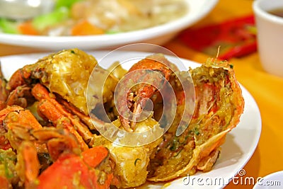 Fried crabs Stock Photo