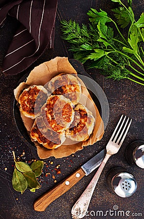 Fried cutlets Stock Photo