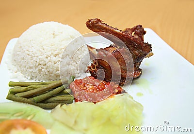 Fried duck asia food Stock Photo