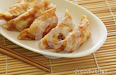 Fried Dumplings Stock Photo